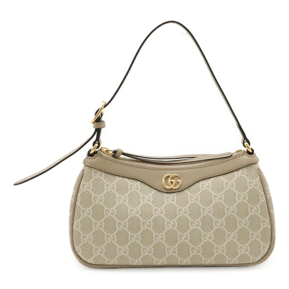 Gucci Ophidia Shoulder Bag GG Supreme Hobo Leather Beige Cream Sand